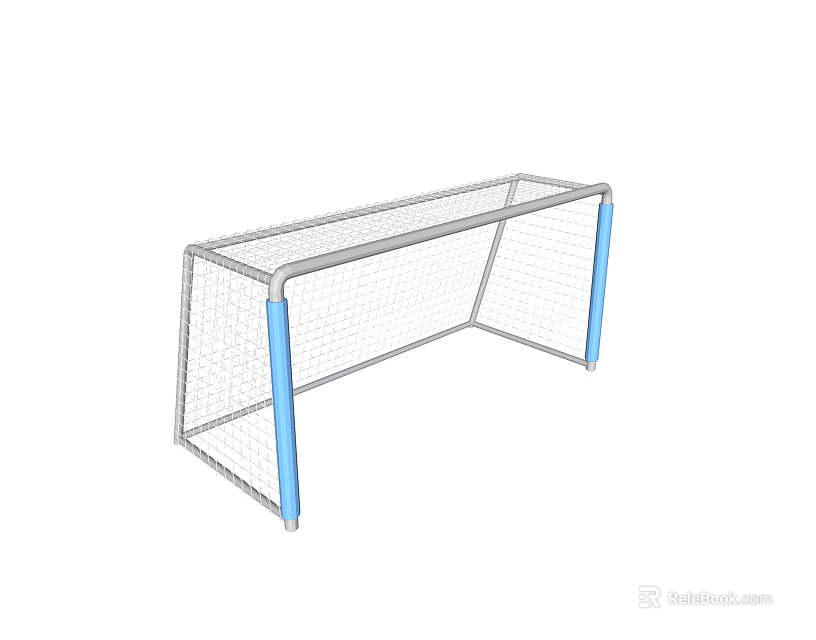 Outdoor Soccer Goal Sports Equipment With Steel Frame And Training Net For Games 3d model
