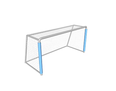 Outdoor Soccer Goal Sports Equipment With Steel Frame And Training Net For Games 3d model