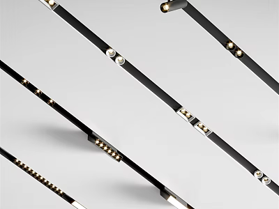 Modern Design Downlights And Spotlights With Sleek Black Body And Easy Installation For Home Lighting 3d model