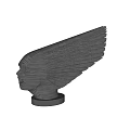 Modern Artistic Silver Head Ornament Decor Combination With Winged Design Elements