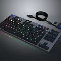 Mechanical Keyboard With RGB Backlight Aluminum Frame Wired Connection And Customizable Keys