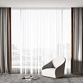 Modern Curtains 3d model
