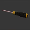Durable Black And Yellow Hardware Tool Screwdriver With Non slip Grip Handle And Metal Shaft