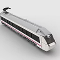 Building Blocks High Speed Train Model With White Gray Design And Detailed Windows 3d model