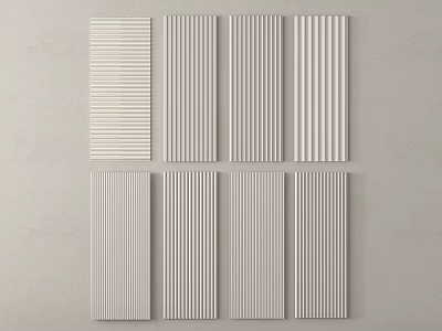 Modern wall board wave board 3d model