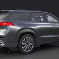 Modern Luxury Silver SUV with Sleek Body Lines Front Grille and Alloy Wheels