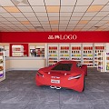 Gas Station Convenience Store 3d model