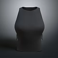 Gray Sleeveless Fitted Top With Minimalist Design For Comfortable Daily Use