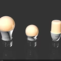 Smart LED Bulbs Featuring Different Shapes Illuminated Together In 3d model