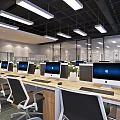 Modern Public Office Area Office Comprehensive Area Open Area 3d model
