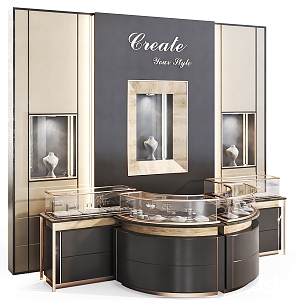 Modern Jewelry Counter 3d model