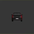 Red and Black Modern Car with Streamlined Body Black Roof and Alloy Wheels