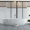 New Chinese Bathtub Courtyard Bathtub 3d model