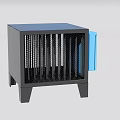 Canteen Air Purifier With Blue Black Design Filter System And Control Panel