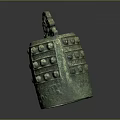 Ancient Bronze Chime Bell Musical Instrument With Dragon Shaped Ornaments And Bulbous Knobs