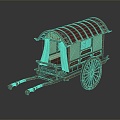 Chinese Style Carriage Official Car Ancient Sedan Car Official Car 3d model