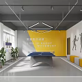 Indoor Sports Fitness Space With Table Tennis Table And Decorations