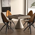 Mahjong Table and Chair Combination Mahjong Table Single Chair Mahjong Table 3d model