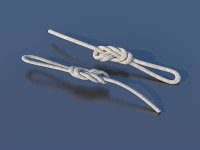 White Rope Knots Practical Daily Life Supplies For Home Use And Decoration 3d model
