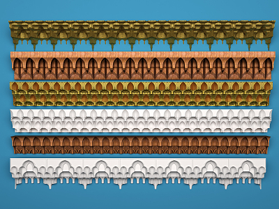 Corner line Arabic foot line model