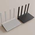 Wireless Routers With Multiple Antennas In White And Black Modern Design