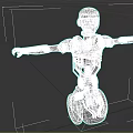 Robot With Segway Base And Extended Arms For Balanced Movement 3d model