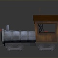 vintage train steam train train carriage locomotive head steam car carriage train modern vehicle 3d model