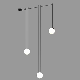 Modern minimalist chandelier 3d model
