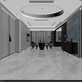 Modern Open Concept Living And Dining Room With Sofa Dining Table And Round Pendant Light