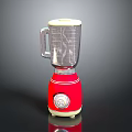 Red Household Blender With Transparent Jar And Classic Design For Kitchen Use