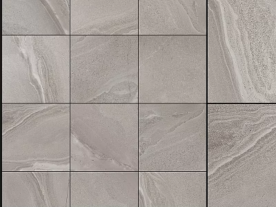 Gray Marble Texture Tiles With Square Arrangement And Natural Surface Patterns 3d model