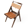 Modern Wooden Dining Chairs With Crossed Backrests Leather Straps And Slender Legs