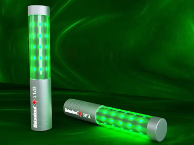 Starlight SAFE Green Glowing LED Light Tubes With Cylindrical Design 3d model