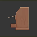 Red Wooden Clothing Storage Cabinet With Flip Top And Drawer Design