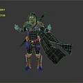 Fantasy Warrior In Medieval Armor With Black Cloak Standing And Holding Sword