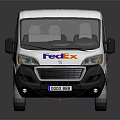 FedEx Express White Commercial Van Featuring Brand Logo And Shiny Exterior Surface