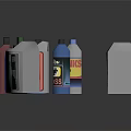 Colorful Food Storage Bottles With Different Labels And Various Sizes