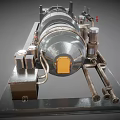 Heavy Duty Industrial Machinery Featuring Motor Pipes Control Panel And Metal Frame