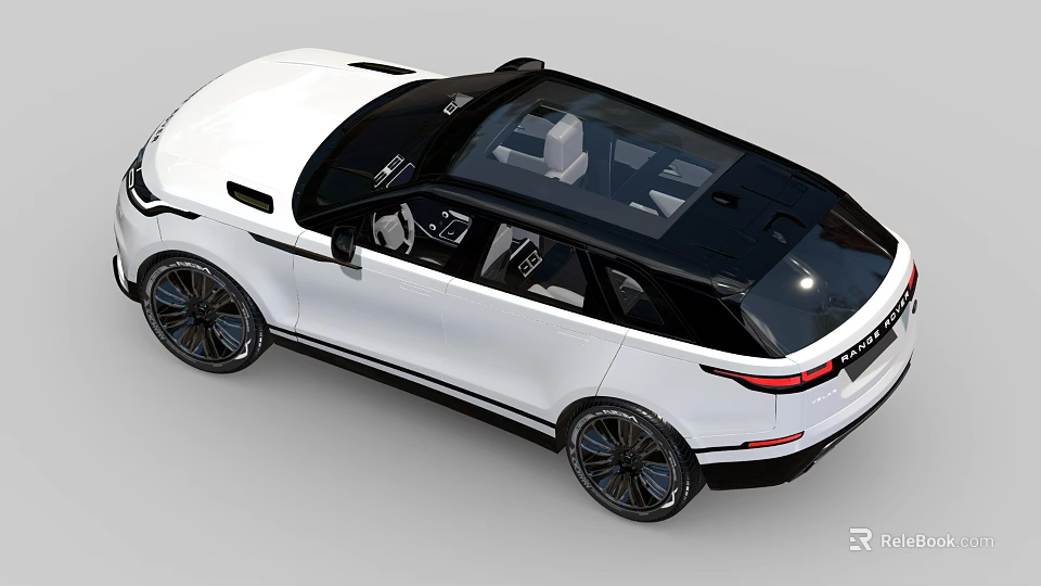 Modern White SUV Featuring Black Roof Sleek Body And Black Alloy Rims 3d model 