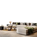 Minotti Miloti Sofa Combination 3d model