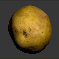 Fresh Ripe Yellow Mango With Red Spots On Smooth Gray Background