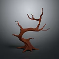 Wooden Branch Decorative Sculpture With Natural Texture And Twisted Design For Home Decoration