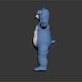 Blue Cartoon Bear Character With White Belly And Open Arms