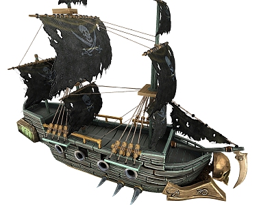 Modern Pirate Ship 3d model