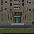 High Rise Residential Buildings With Greenery Surrounding Roads And Parking Areas