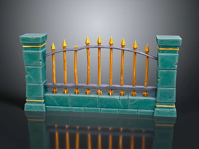 Fence Gate Fence Wall Defense Wall Wooden Fence Iron Fence Floriculture Fence Iron Fence Railing 3d model