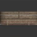 Ancient Wooden Boat With Multi Deck Structure And Decorative Details Display Model