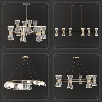 Light Luxury Chandelier 3d model