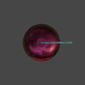 Red Bomb Weapon Featuring Skull Design And Black Fuse For Tactical Use