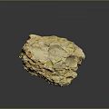 Natural Yellow Stone With Rough Surface And Beautiful Natural Texture 3d model